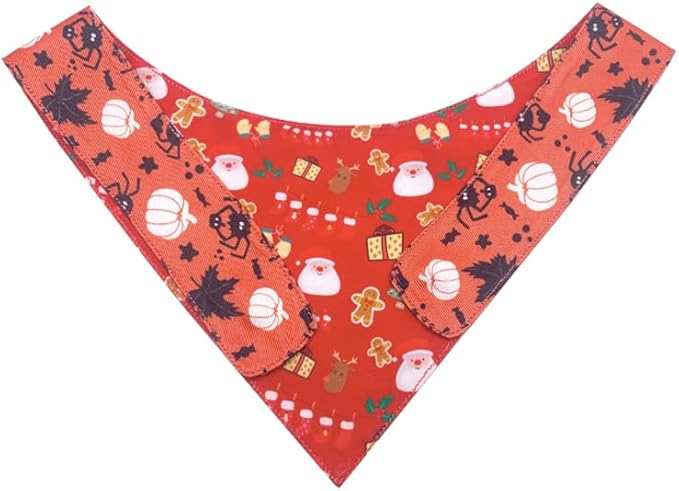iPeti-Christmas Dog Bandanas -Premium & Silky Poly Fabric 100% Handmade