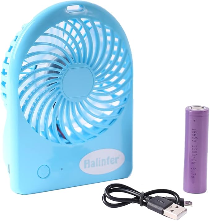 halinfer Portable Mini Fan for Cat Backpack Carrier, USB Rechargeable Battery Included Speed-Adjustable Fan for Pet Backpack