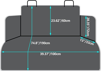 Llamas SUV Cargo Liner for Dogs Waterproof Anti-Slip Prevent Scratch Dog Seat Cover Mat with Bumper Flap Protector Protects Against Dirt & Fur Universal Fit (Black) SN-QCBHDHBX2
