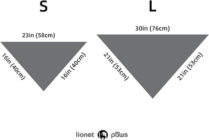 Lionet Paws Christmas Dog Bandana Washable Cotton Handkerchief