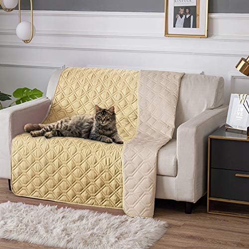 RBSC Home Waterproof Blanket Dog Bed Cover Non Slip Large Sofa Cover Incontinence Mattress Protectors for Pets Dog Cat (10282YELLOW)