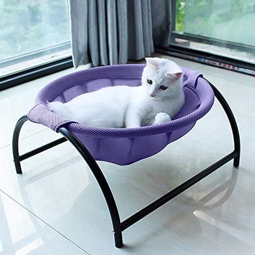 Cat Bed Dog Bed Pet Hammock Bed Cat Sleeping Cat Supplies Pet Supplies Whole Wash Stable, Detachable & Breathable, Easy Assembly Indoors Outdoors, 16.9 in x 16.9 in x 9.5 in