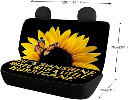 Tupalatus Blooming Sunflower Car Back Seat Covers Full