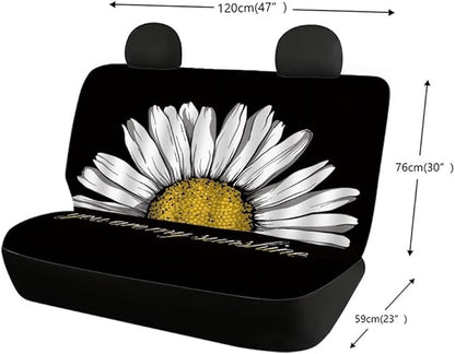 Tupalatus Daisy Print Womens Car Back Seat Covers Decoration 2