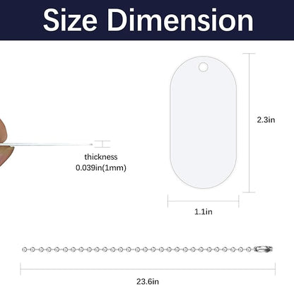 36 pcs Sublimation Dog Tags Blanks