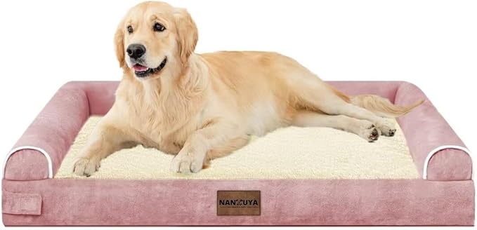 Large Dog Bed Orthopedic Washable: Beds Bolster XL Bed Big XLarge Dogs Memory Foam Sofa Couch Waterproof Removable Cover
