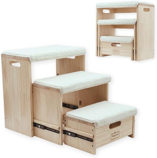 Nesting Wooden Pet Stairs/Pet Steps 3 Steps