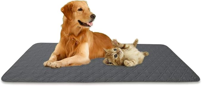 SUNNYTEX Waterproof Dog Bed Cover Dog Mat Pet Pad Pet Blanket for Couch Sofa Bed Mat Anti-Slip Furniture Protrctor (Dark Grey) 30 inches *70 inches