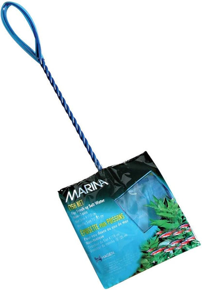 Marina Blue Fine Nylon Net with Handle, Aquarium Maintenance Tool, Blue