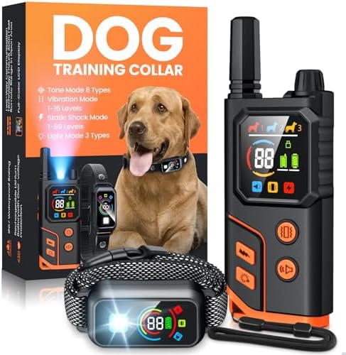 Dog Shock Collar 3300FT with Light for Night Walks