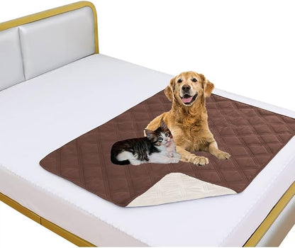 SUNNYTEX Waterproof & Reversible Dog Bed Cover Pet Blanket Sofa, Couch Cover Mattress Protector Furniture Protector for Dog, Pet, Cat, Chocolate+cream, 40x50 Inch (Pack of 1)