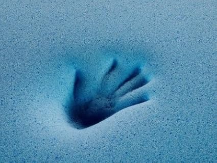 Dogbed4less Orthopedic Small Medium Gel Memory Foam Pet Bed with Washable Denim Cover 35X20X4 Inch