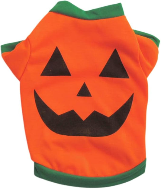 Dog Pumpkin Clothes Cat Shirts Puppy Lightweight Sweatshirts Pet Outfits for Halloween Thankgiving Day Holiday Party