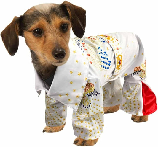 Rubie's Elvis Pet Jumpsuit, As Shown, Medium