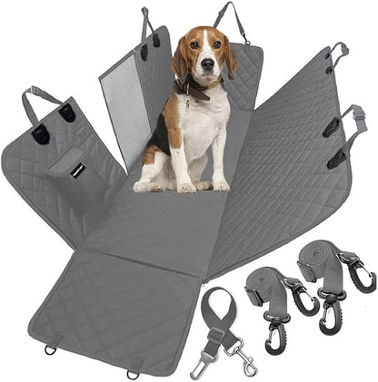 Dog Car Seat Cover for Back Seat Pocket,100% Waterproof,