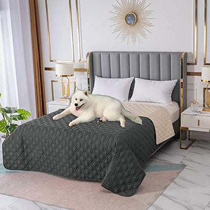 RBSC Home Waterproof Blanket Dog Bed Cover Non Slip Large Sofa Cover Incontinence Mattress Protectors for Pets Dog Cat (10282DG)