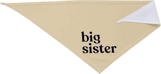 Big Sister Dog Bandana,Baby Announcement Dog Bandana,Gender Reveal,Pet Scarf, Pet Accessories for Photo Props Accessories (Khaki)