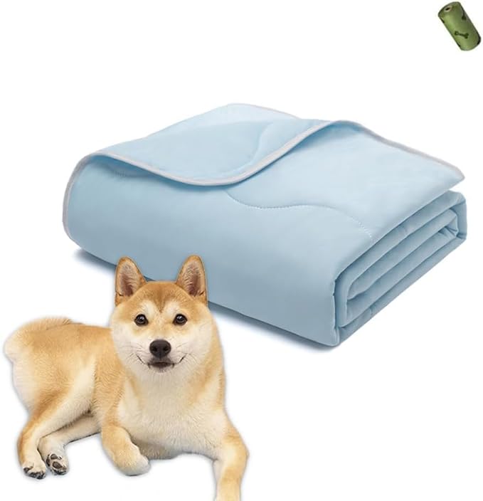 MICROCOSMOS Pet Cooling Blankets & Sleeping Mat- Reversible Washable Durable Dog Bed Cover