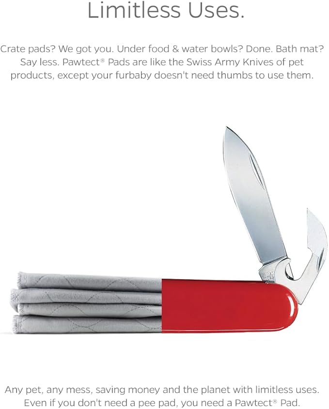 Pet Parents® Pawtect® Pads Grey Washable Pee Pads for Dogs 2pack Reusable 18"x24"