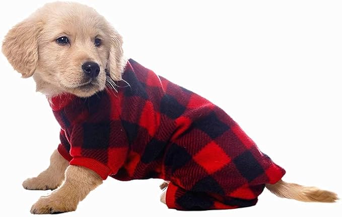 SCENEREAL Dog Pajamas for Small to Large Dogs Soft Pet Sweater Clothes Warm Puppy Onesie Outfits for Doggie Winter Christmas