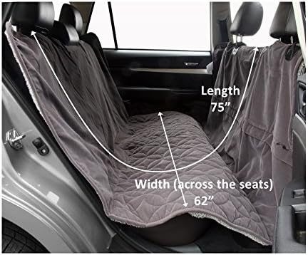 Waterproof Microfiber Zippered Pet Hammock Seat Cover 62“ W 75“