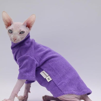 DUOMASUMI Sphynx Cat Clothes Self-Heating Warm Thermal Underwear Hairless Cat Clothes for Sphynx