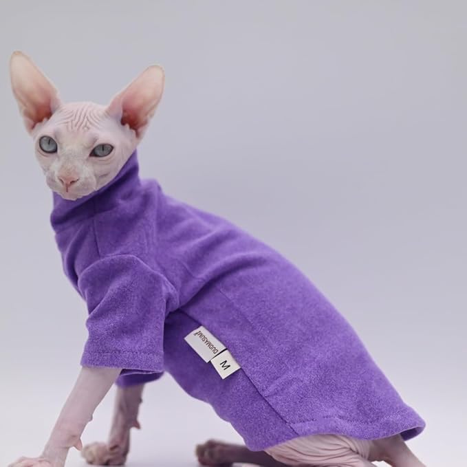 DUOMASUMI Sphynx Cat Clothes Self-Heating Warm Thermal Underwear Hairless Cat Clothes for Sphynx