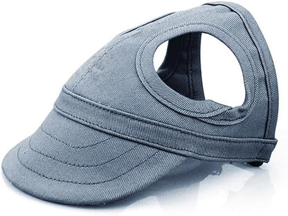 Leconpet Dog Baseball Cap Pet Hats with Big Ear Holes, Adjustable Baseball Caps for Small Medium and Large Dogs, Comfortable Pet Sun Hat with Adjustable Strap for Dogs and Cats (Navy Blue, Medium)