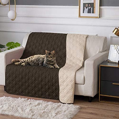 RBSC Home Waterproof Blanket Dog Bed Cover Non Slip Large Sofa Cover Incontinence Mattress Protectors for Pets Dog Cat (8682COFFEE)