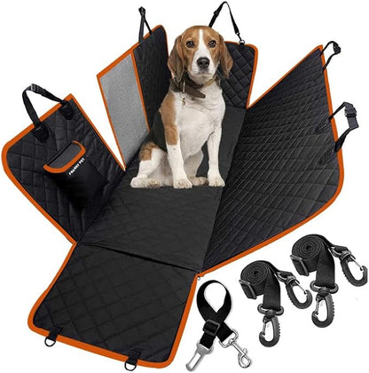 Dog Car Seat Cover for Back Seat Pocket,100% Waterproof,