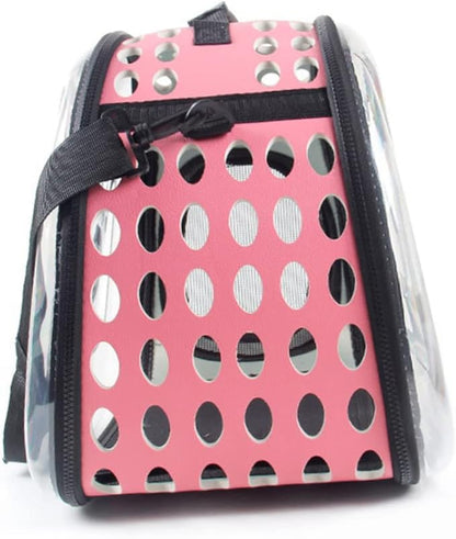 TENDYCOCO Pet Carrier for Cat Pet Carrier Backpack Purse Holders for Your Car Small Dog Backpack Cars Backpack Pet Bag Cat Backpack Transparent Purse Transparent Bag Breathable Pink