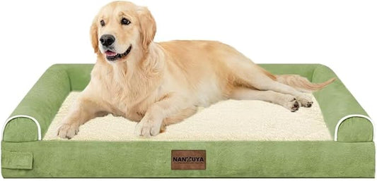 Large Dog Bed Orthopedic Washable: Beds Bolster XL Bed Medium Large Dogs Egg Crate Foam Couch Sofa Waterproof with Removable Cover