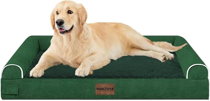 Large Dog Bed Orthopedic Washable: Beds Bolster XL Bed Medium Large Dogs Egg Crate Foam Couch Sofa Waterproof with Removable Cover