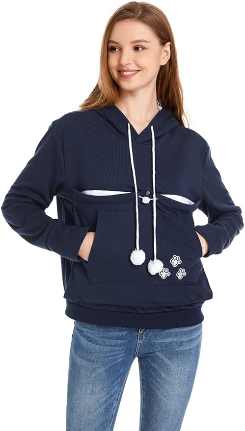 LINYUCHEN Cat Dog Pouch Hoodie Large Pet Pouch