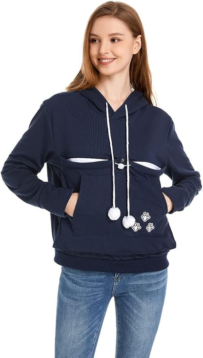 LINYUCHEN Cat Dog Pouch Hoodie Large Pet Pouch