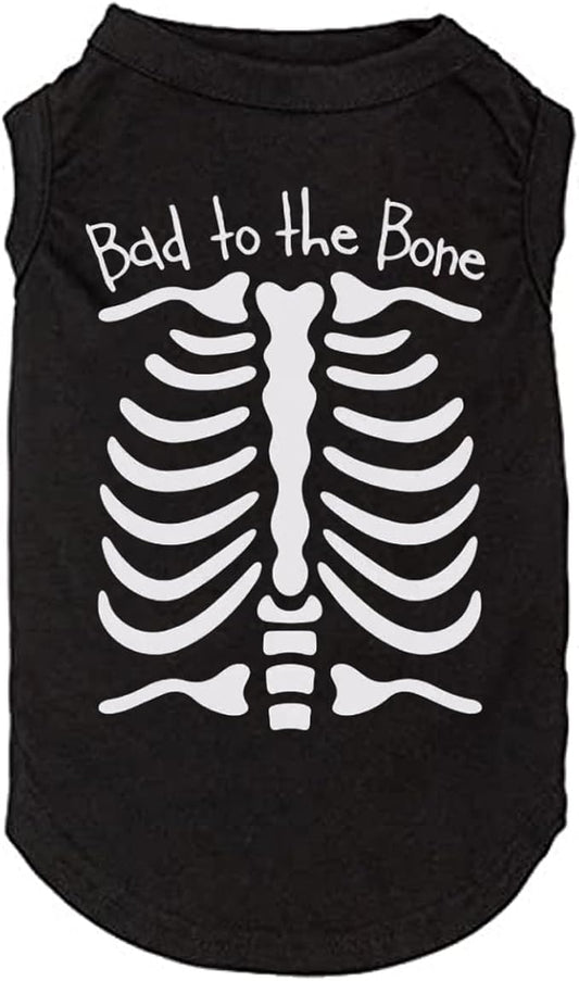 Halloween Dog Shirt for Pet Clothes Halloween Skeleton Hoodies Glowing Skull Cute Shirt Breathable Stretchy Costumes (XX-Large Black-2)