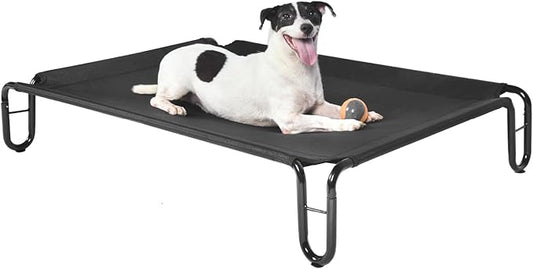 pettycare Elevated Outdoor Dog Bed 40 lbs,Black