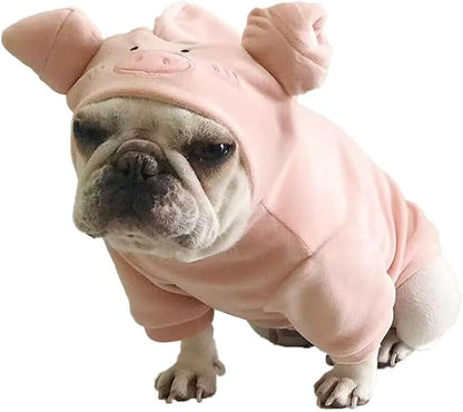 Dog Cats Pet Puppy Sweater Winter Sweatshirt Clothes Pig Piggie Hog Porcine Costumes for Christmas Holiday (Large)