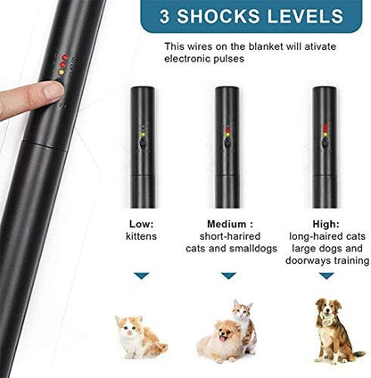 La La Pet® Pet Shock Mat Indoor Pet Repeller Furniture Training Mat Pet Safe Mat Pet Electronic Training Pad for Dogs and Cats(S 22 x 16.9)