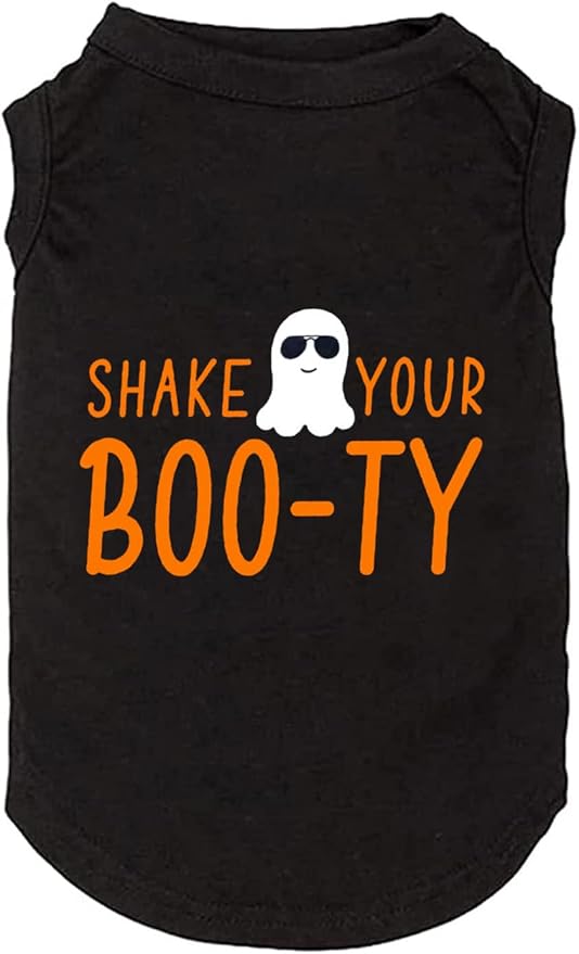 Halloween Dog Shirt for Pet Clothes Halloween Skeleton Hoodies Glowing Skull Cute Shirt Breathable Stretchy Costumes (black6