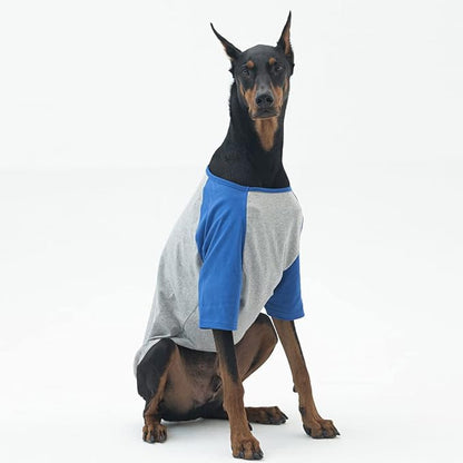 Dog Shirt for Small and Large Dogs Raglan Cotton T-Shirts Soft Breathable Dog Shirts pet Clothes Gray Series (4X-Large