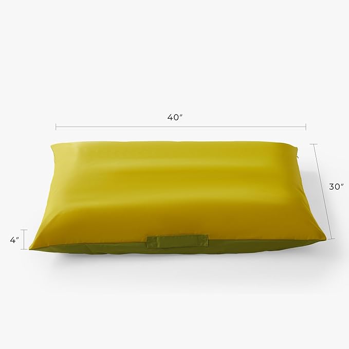 Allisandro Outdoor Dog Bed Pet Pad Tough Pet Pillow with Removable Cover, Scratch and Water Resistant, Pear/Olive Green, 40 X 30 X 4 Inches