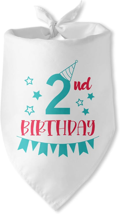 2nd Birthday Dog Bandana 2 Years Old Birthday 2nd Birthday