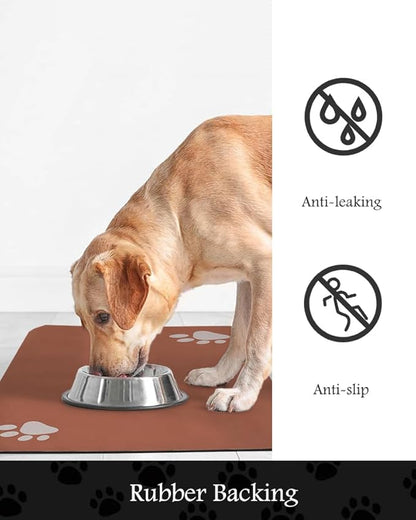 Pet Feeding Mat-Absorbent Dog Mat for Food and