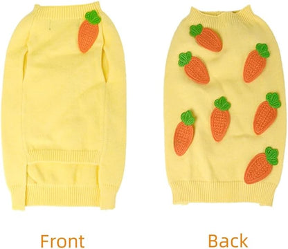 Dog's Soft and Stretchy Sweater with Carrot Velvet Pattern