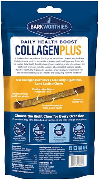 Barkworthies 6" Chicken Wrapped Collagen Dog Sticks 2 oz. Pack of 3