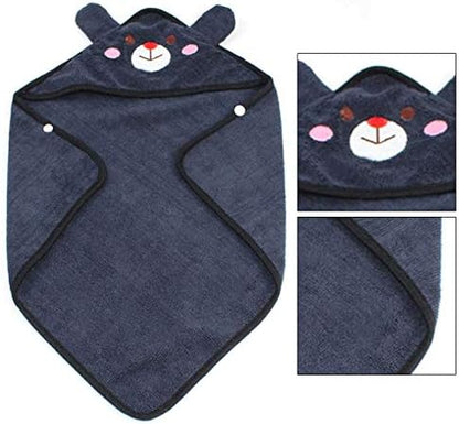 Goclothod Pet Hooded Bath Towel Puppy Drying Bath Towel Absorbent Bathrobe Warm Blanket