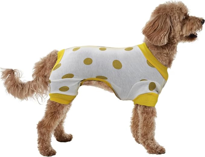 Anti Licking Elastic Pet Onesie Clothes, Wound Protection Pet Pajamas PJS Dog Jumpsuit for Small Medium Dogs Female Male, Medium