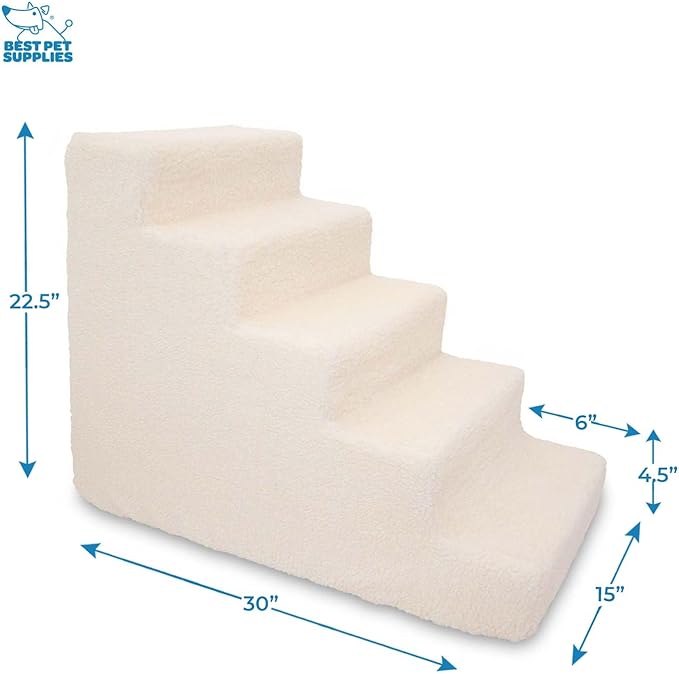 Best Pet Supplies Dog Stairs for Small Dogs & Cats 5-Step