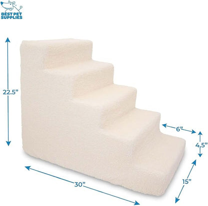 Best Pet Supplies Dog Stairs for Small Dogs & Cats 5-Step